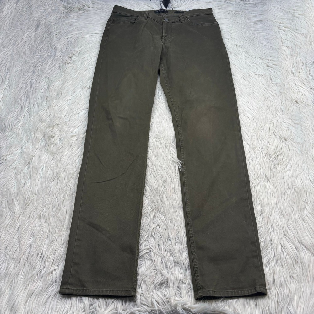 Banana Republic Men's 31 x 34 Green Slim Fit Traveler Pants Chino Fall Stretch